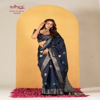 rajpath chocolate dola silk with foil print saree for women