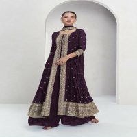 maria by aashirwad creation georgette palazzo style party wear full stitch 3pcs dress