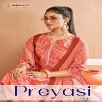 preyasi vol 10 by suryajyoti big size fancy readymade cotton ladies suits