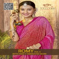 Vallabhi Romy Vol-5 Wholesale Fancy Swarovski Work Indian Sarees