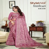 Stylewell Simran Wholesale Digital Print On Kia Butti Ethnic Sarees