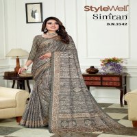 Stylewell Simran Wholesale Digital Print On Kia Butti Ethnic Sarees