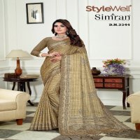 Stylewell Simran Wholesale Digital Print On Kia Butti Ethnic Sarees