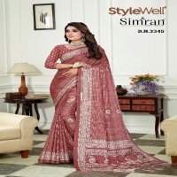 Stylewell Simran Wholesale Digital Print On Kia Butti Ethnic Sarees