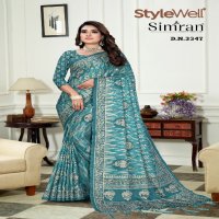 Stylewell Simran Wholesale Digital Print On Kia Butti Ethnic Sarees