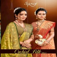 Saroj Orchid Silk Vol-2 Wholesale Tissue Organza Sarees