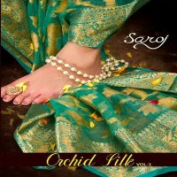 Saroj Orchid Silk Vol-3 Wholesale Tissue Organza Sarees