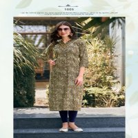 Vaniska Charming Vol-1 Wholesale Heavy Reyon Foil Print Long Kurtis