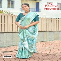 Saumya Navtara Wholesale Moss Chiffon Ethnic Sarees