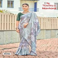 Saumya Navtara Wholesale Moss Chiffon Ethnic Sarees