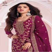 vinay kuleesh nidhi fancy jacquard chinon suits for ladies
