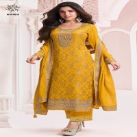 vinay kuleesh nidhi fancy jacquard chinon suits for ladies