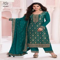 vinay kuleesh nidhi fancy jacquard chinon suits for ladies