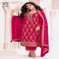 vinay kuleesh nidhi fancy jacquard chinon suits for ladies