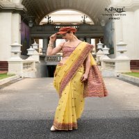 Rajpath Prajanya Wholesale Soft Linen Cotton With Minakri Work Festive Sarees