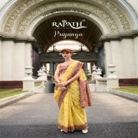 Rajpath Prajanya Wholesale Soft Linen Cotton With Minakri Work Festive Sarees