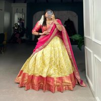 Aawiya 2034 Wholesale Jacquard Silk Lehenga Choli