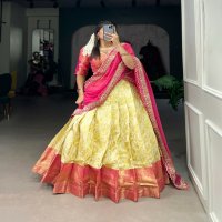 Aawiya 2034 Wholesale Jacquard Silk Lehenga Choli