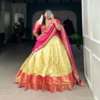 Aawiya 2034 Wholesale Jacquard Silk Lehenga Choli