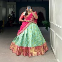 Aawiya 2034 Wholesale Jacquard Silk Lehenga Choli