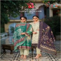 Shree Fabs Bin Saeed Lawn Collection Vol-14 Wholesale Cotton With Self Embroidery Pakistani Suits