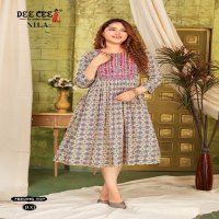 Dee Cee Nila Wholesale Flared Long Feeding Kurtis