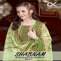 Al Karam Shabnam Vol-1 Wholesale Swarovski Diamond Dress Material