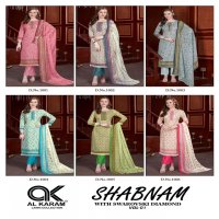 Al Karam Shabnam Vol-1 Wholesale Swarovski Diamond Dress Material