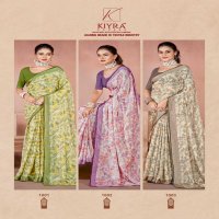 kiyra saree prisha foil printed chiffon brasso saree collection