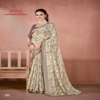 kiyra saree prisha foil printed chiffon brasso saree collection