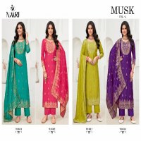 naari musk vol 2 muslin Jacquard good unstitch salwar suits online