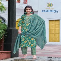 Passion Tree Pashmina Vol-1 Wholesale Straight Kurti With Pant And Dupatta
