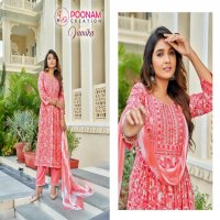 Poonam Vamika Wholesale Heavy Reyon Slub Kurtis With Pant And Dupatta