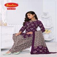 Baalar Bandhni Patiyala Wholesale Pure Cotton Patiyala Dress Material