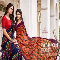 tulsi by kiyra major georgette colourful saree collection