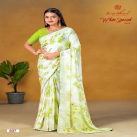 white special vol 6 by kashvi creation dull moss 8 colour matching saree