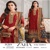 zoya vol 3 by zaha 10289 exclusive design modern pakistani dress material