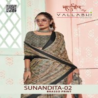 vallabhi prints sunandita Vol-2 beautiful colour brasso fancy saree