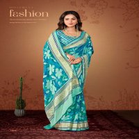 kiyra saanvi attractive colour print brasso saree for women