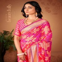 kiyra saanvi attractive colour print brasso saree for women