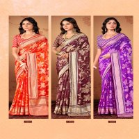 kiyra saanvi attractive colour print brasso saree for women