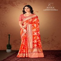 kiyra saanvi attractive colour print brasso saree for women