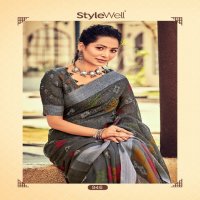 stylewell anupama vol 5 linen printed stylish saree for women