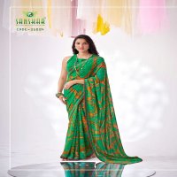 shree by sanskar tex georgette fancy printed saree collection