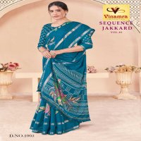 vinamra sequence jacquard vol 1 fashionable cotton women saree