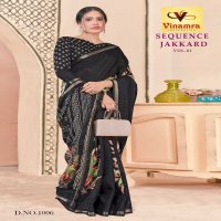 vinamra sequence jacquard vol 1 fashionable cotton women saree