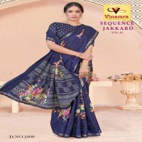 vinamra sequence jacquard vol 1 fashionable cotton women saree