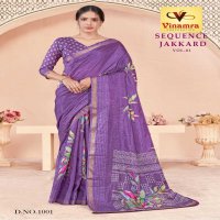 vinamra sequence jacquard vol 1 fashionable cotton women saree