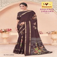 vinamra sequence jacquard vol 1 fashionable cotton women saree