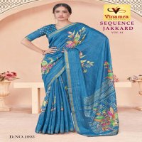 vinamra sequence jacquard vol 1 fashionable cotton women saree